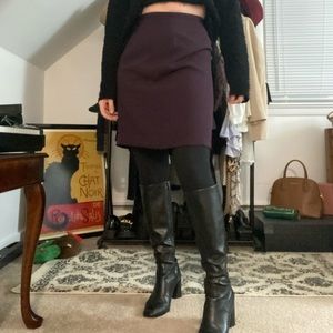 Plum pencil skirt